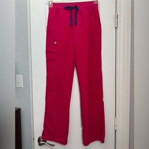 Figs Scrubs Kade Cargo Pants, Berry XS